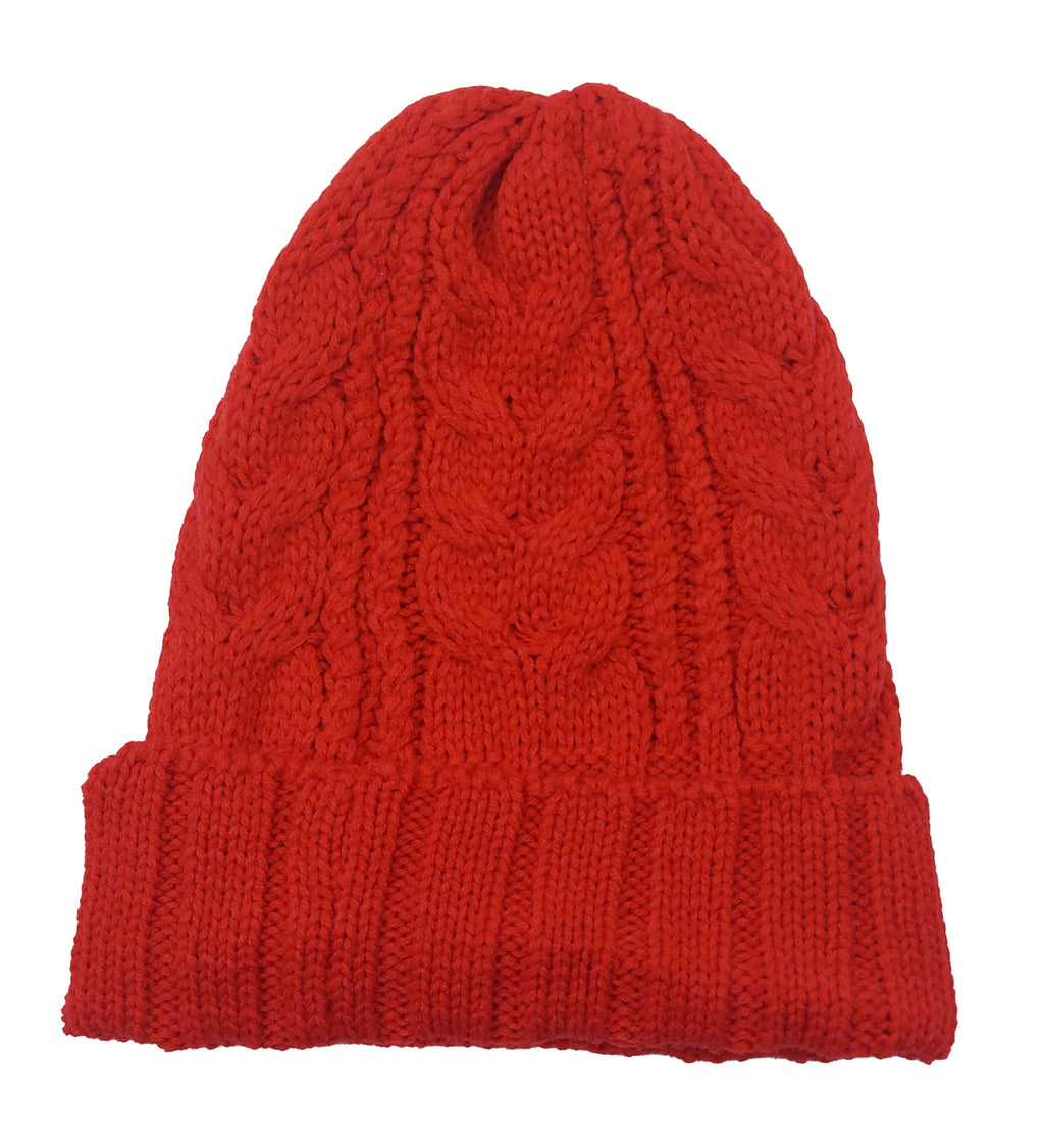 PLAIN KNITTED TOQUES (RED)