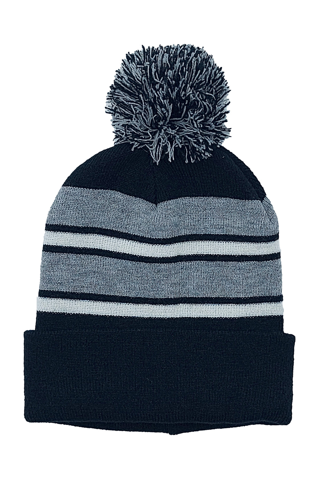 PLAIN KNITTED TOQUES (BLACK/GREY)