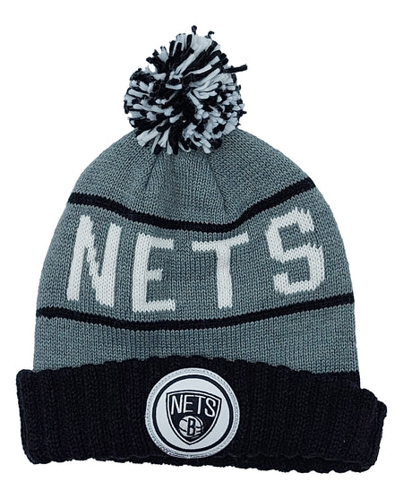 MITCHELL & NESS NETS KNITTED TOQUES (GREY)