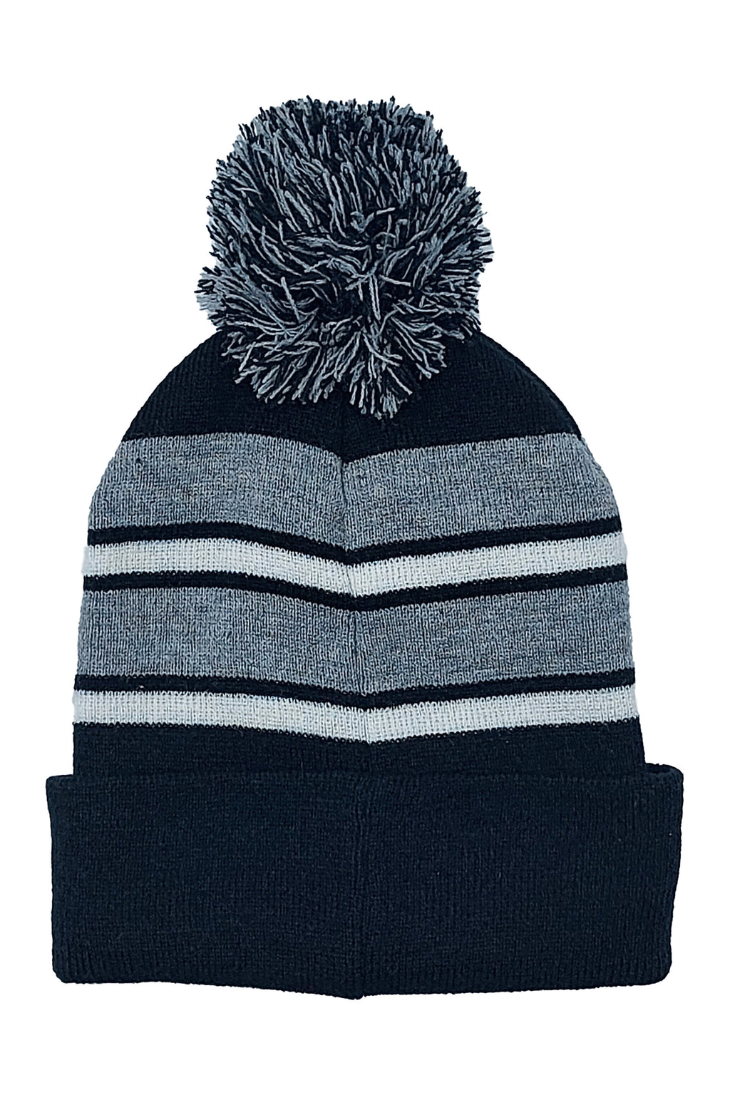 PLAIN KNITTED TOQUES (BLACK/GREY)