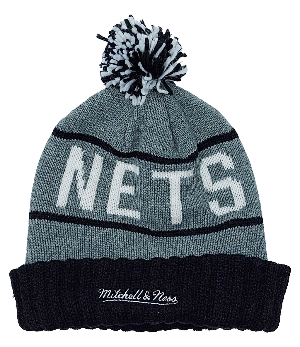 MITCHELL & NESS NETS KNITTED TOQUES (GREY)