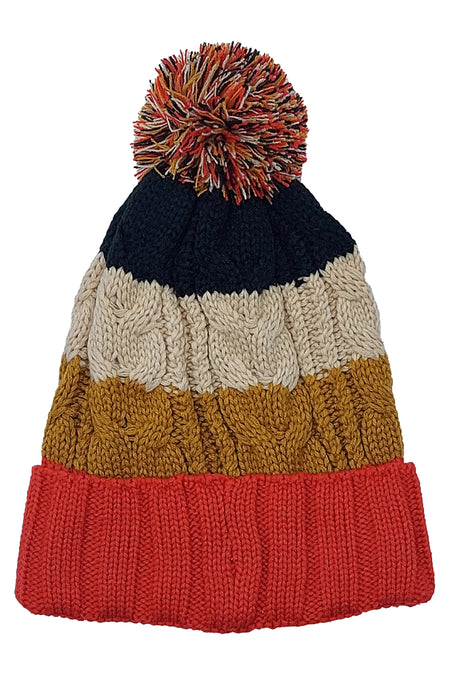 PLAIN KNITTED TOQUES (BLACK/RED/BROWN)