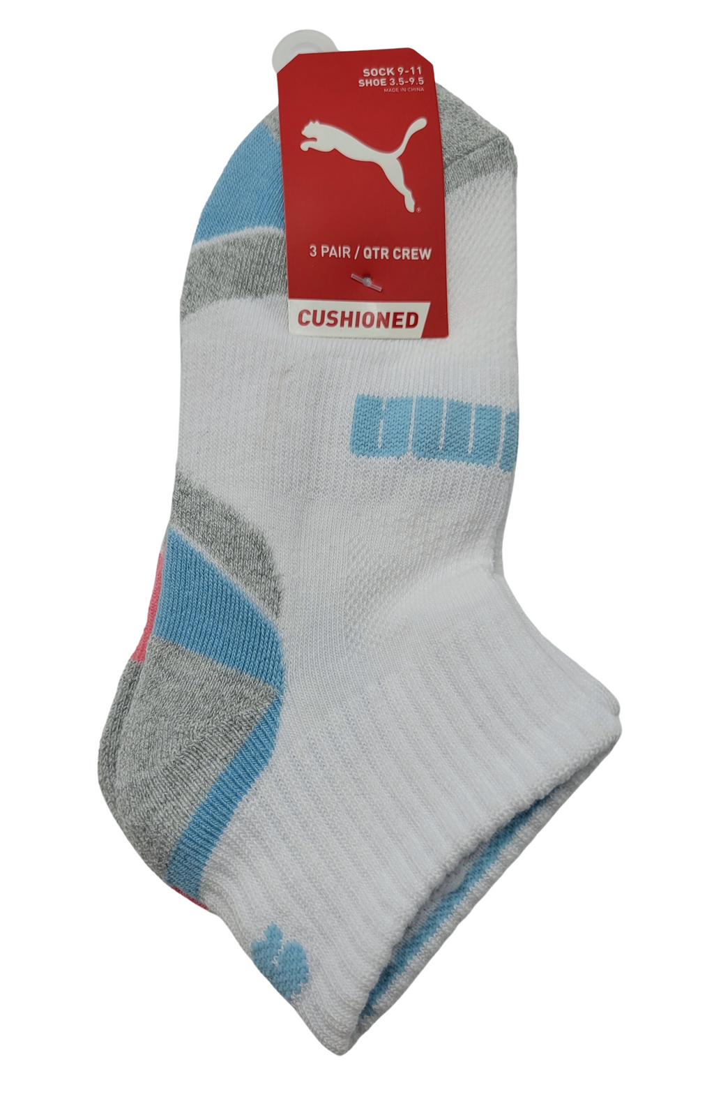 3 PACK PUMA QUARTER CREW WOMEN SOCKS