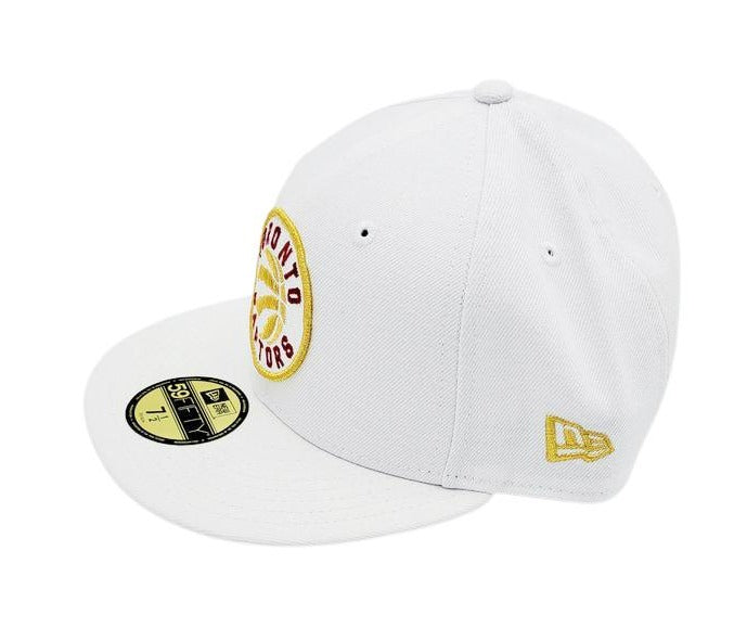 MEN'S TORONTO RAPTORS 5950 FITTED RED/GOLD LOGO ON WHITE