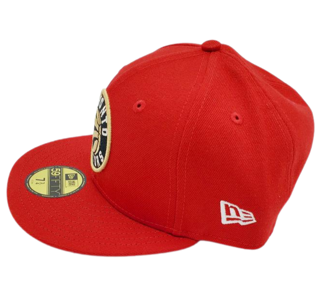 MEN'S TORONTO RAPTORS 5950 FITTED RED/GOLD LOGO ON RED