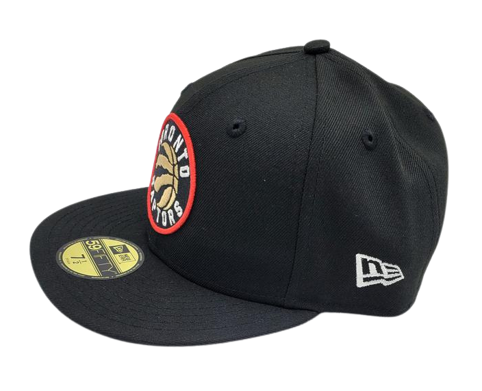 MEN'S TORONTO RAPTORS 5950 FITTED RED/GOLD/WHITE LOGO ON BLACK