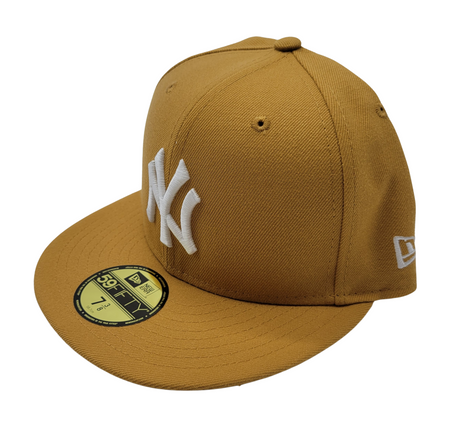 MEN'S 5950 NEW YORK YANKEES WHITE ON MUSTARD FITTED HAT