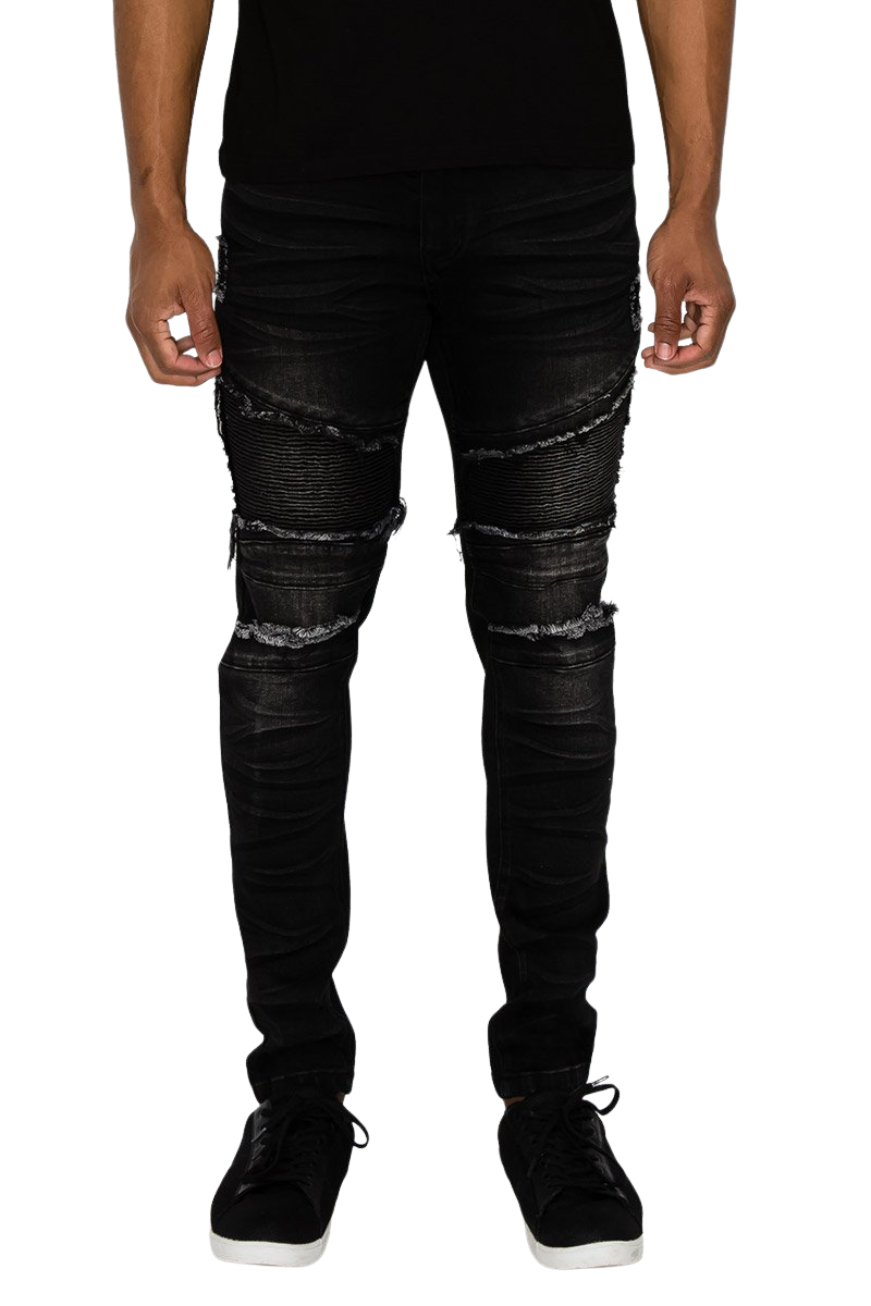 VICTORIOUS REPAIRED BIKER JEANS (SPIDER)