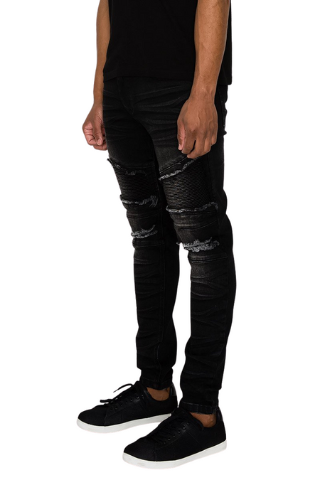 VICTORIOUS REPAIRED BIKER JEANS (SPIDER)