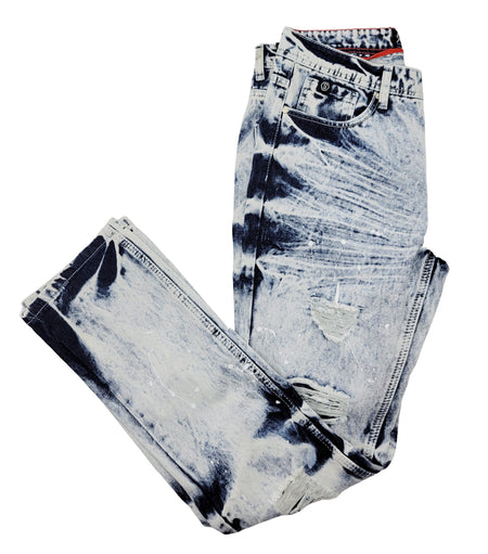 PAINT SPLASH RIPPED JEANS (SS1611 IBLUE)