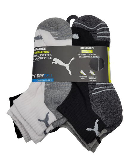 PUMA QUARTER CREW MEN SOCKS(PACK OF 6 PAIRS)