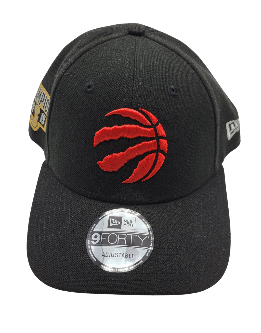 MEN'S 940 TORONTO RAPTORS RED ON BLACK VELCRO ADJUSTABLE HAT