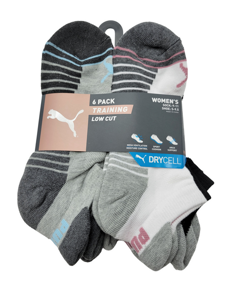 6 PACK PUMA LOW CUT WOMEN SOCKS