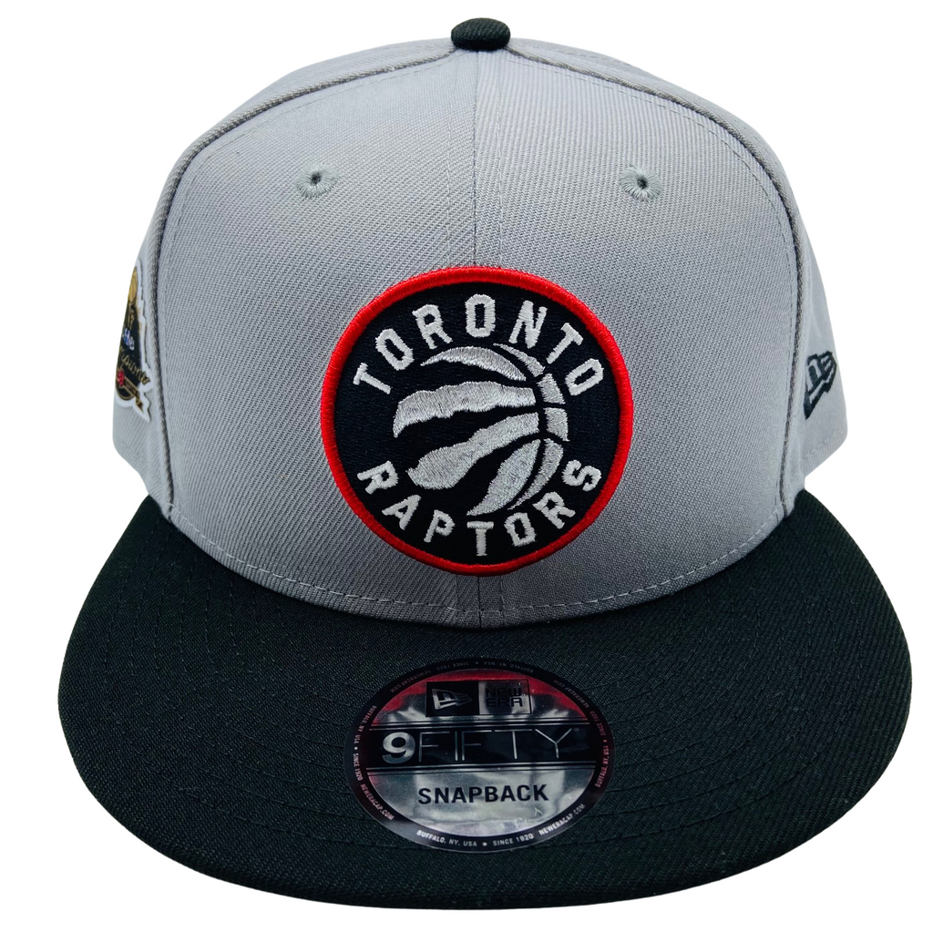 MEN'S 950 NEW ERA TORONTO RAPTORS GREY/BLACK SNAPBACK HAT