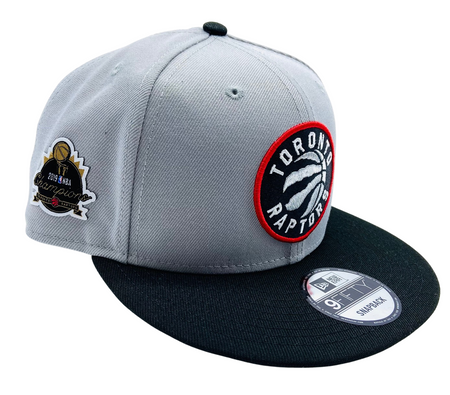 MEN'S 950 NEW ERA TORONTO RAPTORS GREY/BLACK SNAPBACK HAT