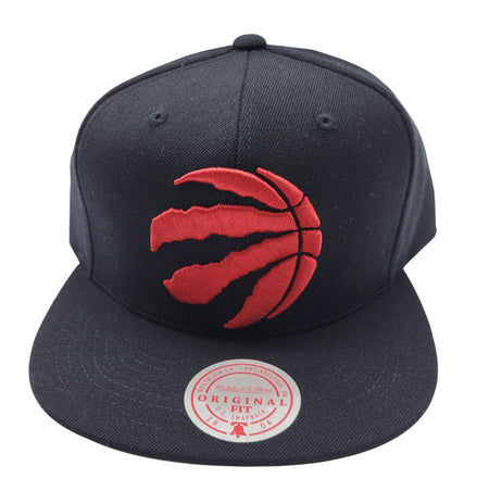 TORONTO RAPTORS RED ON BLACK SNAPBACK HAT (BLACK/RED)