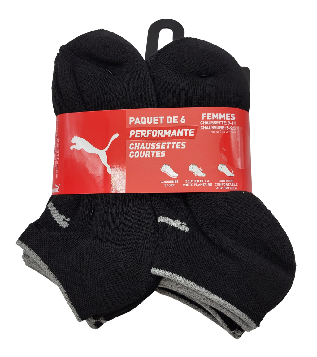 6 PACK PUMA LOW CUT WOMEN SOCKS