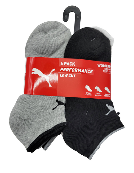 6 PACK PUMA LOW CUT WOMEN SOCKS