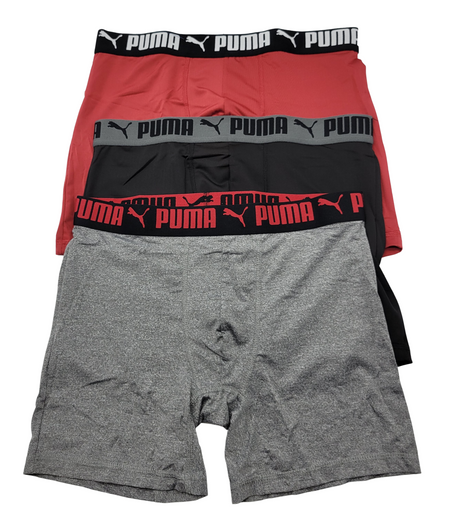 PUMA MEN'S SPORTSTYLE BOXER BRIEF(PACK 0F 3)