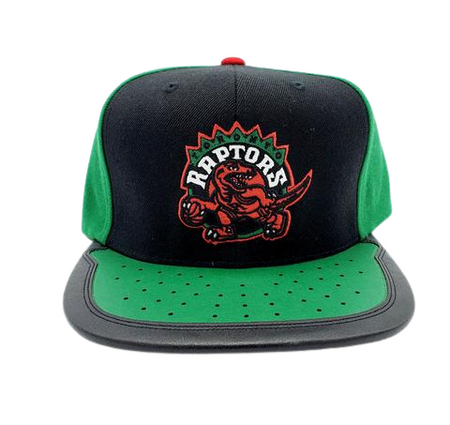 TORONTO RAPTORS OLD LOGO GREEN WITH BLACK SNAPBACK HAT