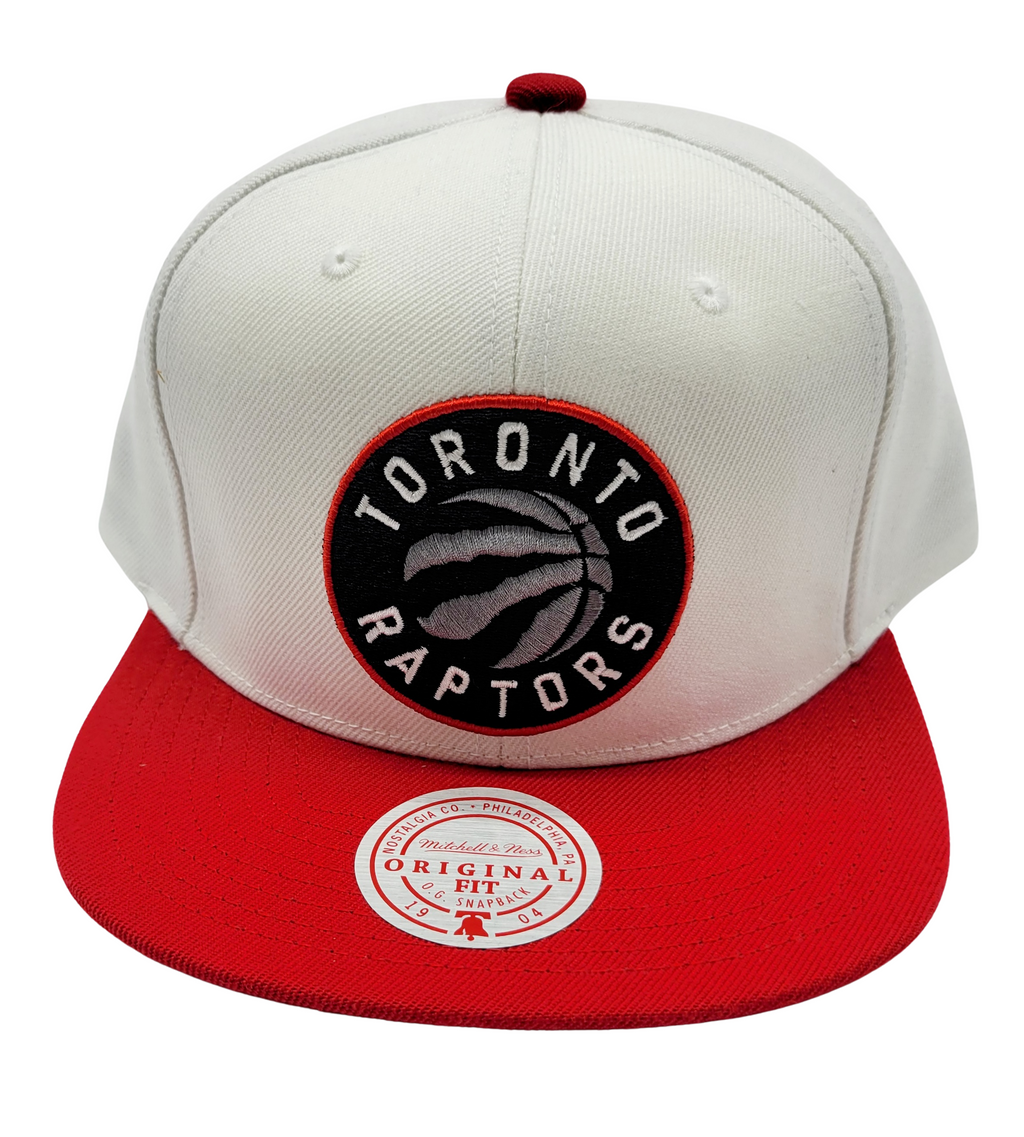 TORONTO RAPTORS RED/BLACK ON WHITE SNAPBACK