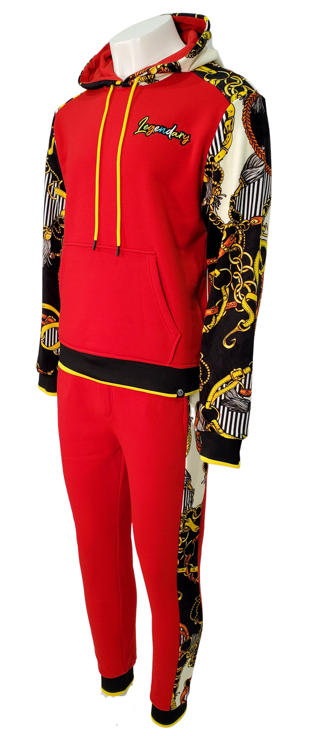 MEN'S MIXED GRAPHIC 2 PCS TRACKSUIT