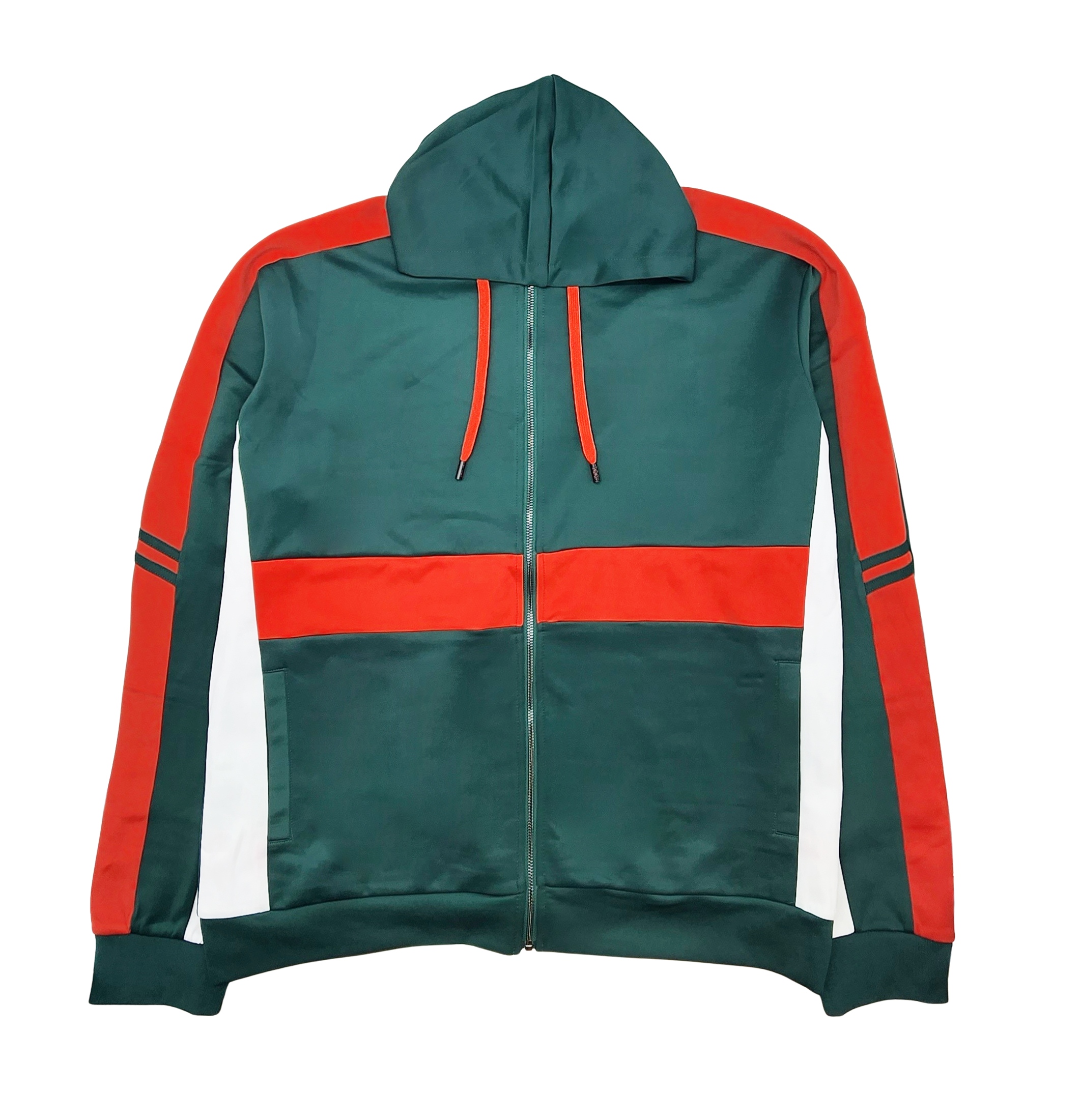 2 PCS VIP TRACKSUIT WITH HOOD (GREEN/RED/WHITE)