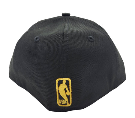 5950 TORONTO RAPTORS GOLD LOGO ON BLACK FITTED HAT