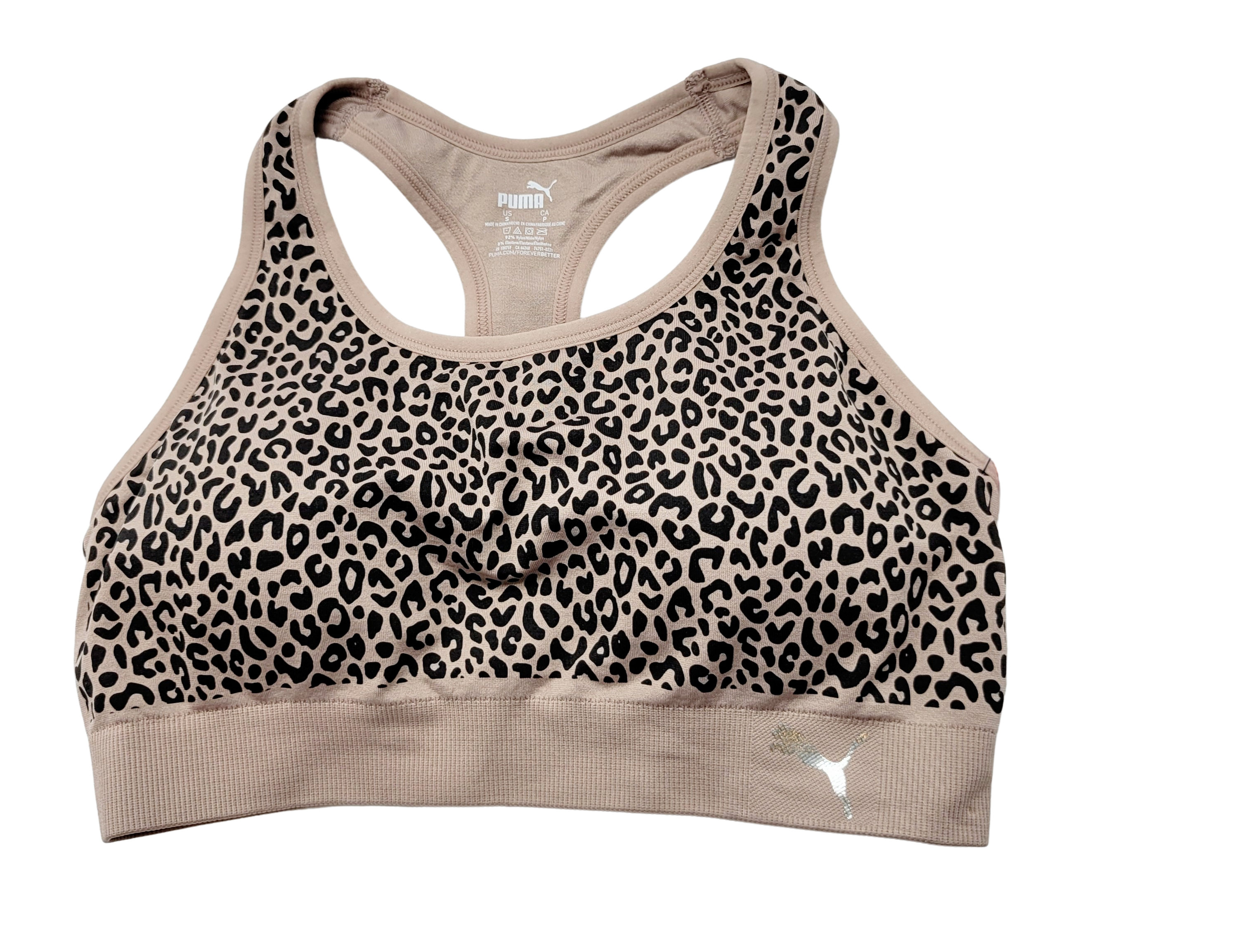 PUMA MINI LEOPARD SEAMLESS SPORTS BRA