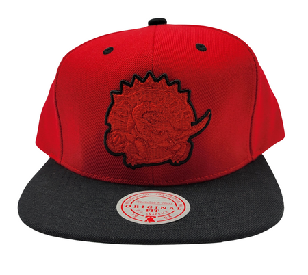 TORONTO RAPTORS DINO LOGO RED BLACK SNAPBACK HAT