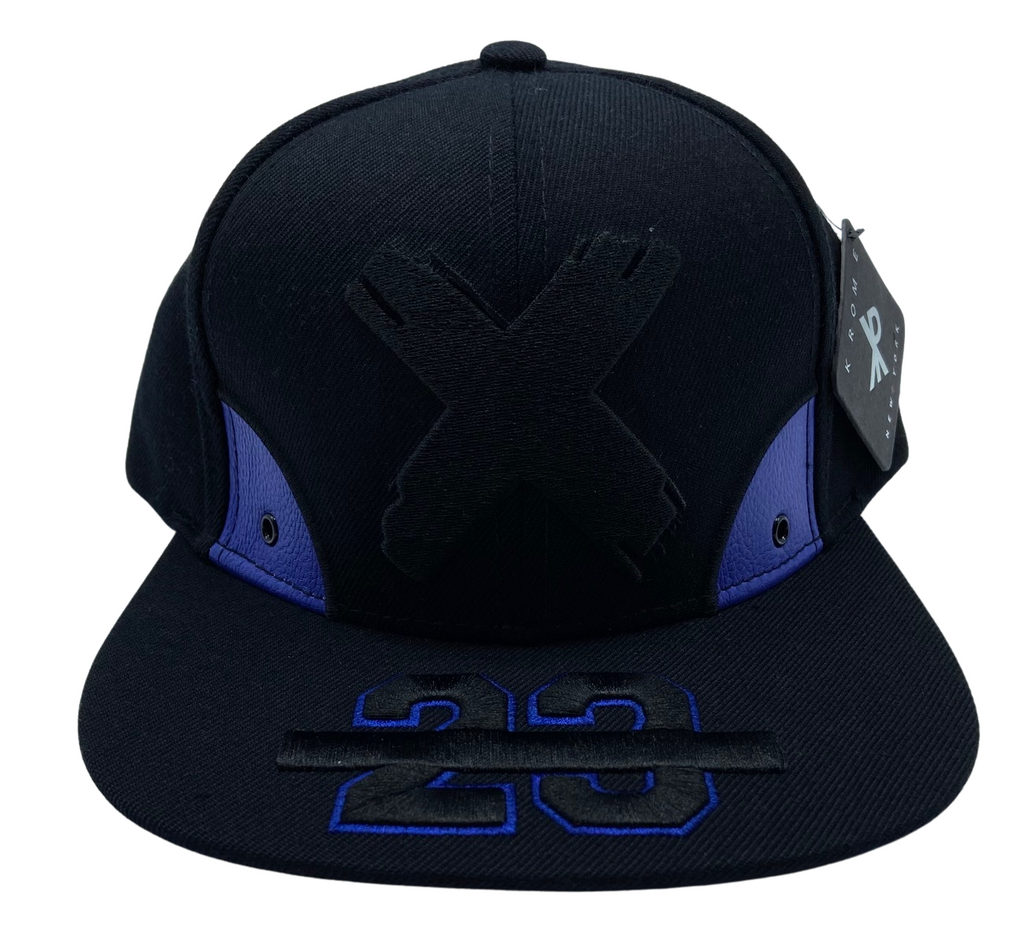 23 KROME NEW YORK BLACK BLUE SNAP BACK HAT