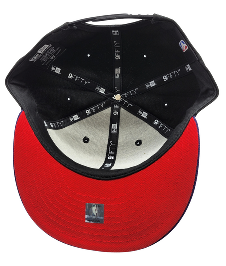 950 TORONTO RAPTORS RED LOGO ON BLACK SNAPBACK