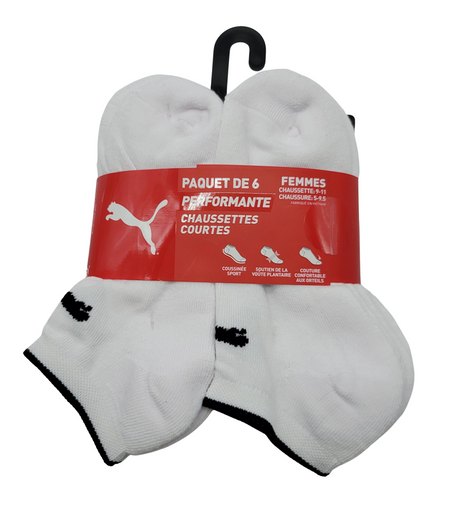 6 PACK PUMA LOW CUT WOMEN SOCKS