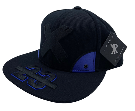 23 KROME NEW YORK BLACK BLUE SNAP BACK HAT