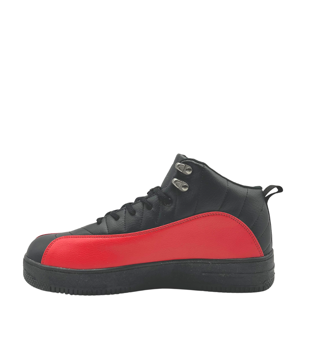 MEN'S D SIGN LOGO HIGH TOP BLACK/RED SHOES