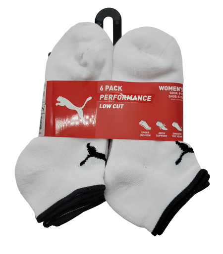 6 PACK PUMA LOW CUT WOMEN SOCKS