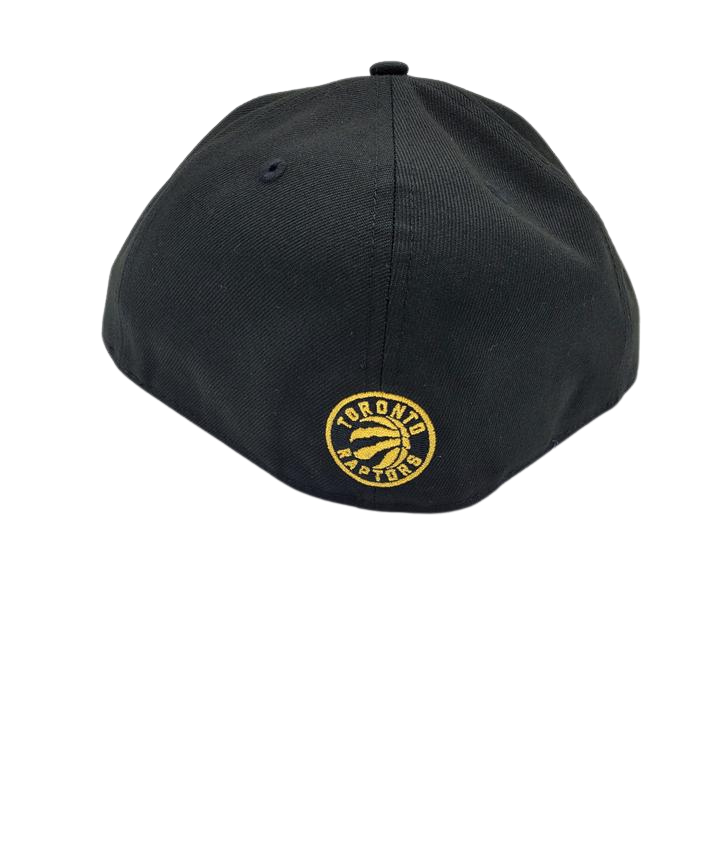 MEN'S TORONTO RAPTORS 5950 FITTED BLACK/GOLD/WHITE LOGO ON BLACK