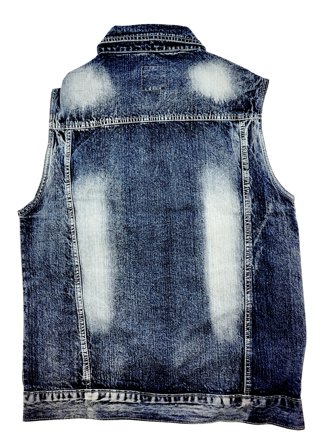 SOUTHPOLE DENIM VEST WITH REMOVABLE HOOD