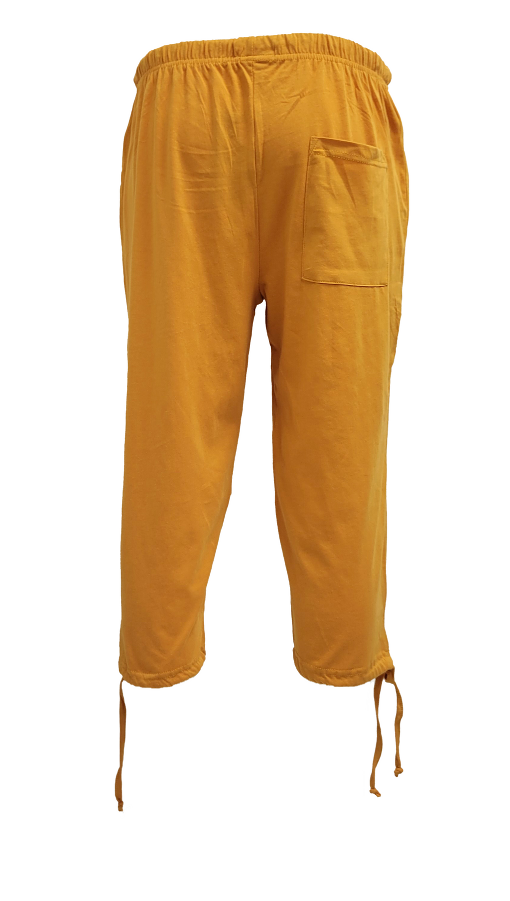 WOMEN COTTON TWILL CAPRI (MUSTARD)