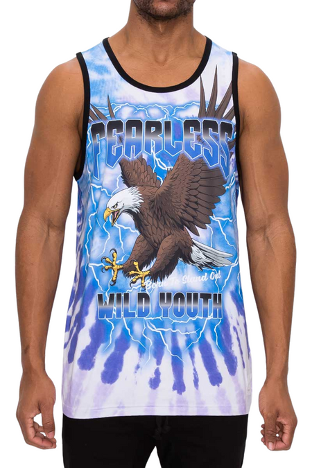 VICTORIOUS EAGLE TIE DYE TANK TOP