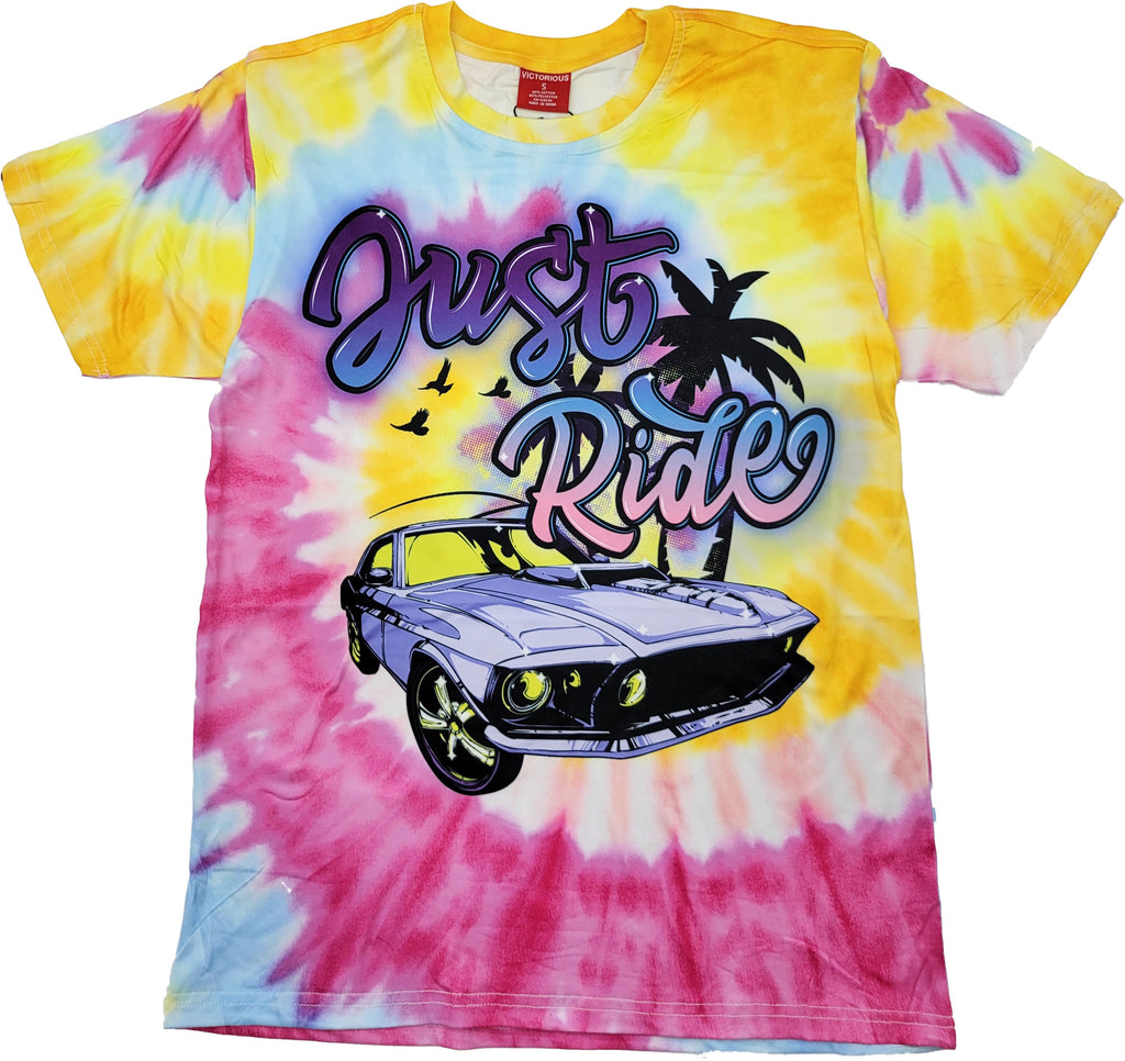 VICTORIOUS JUST RIDE TIE DYE TEE (PASTEL)