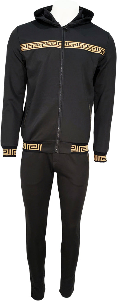2 PCS VIP TRACKSUIT (BLACK & GOLD)