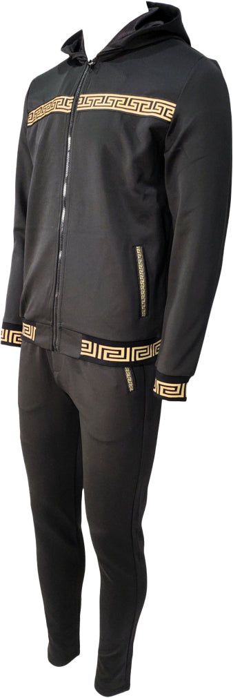 2 PCS VIP TRACKSUIT (BLACK & GOLD)