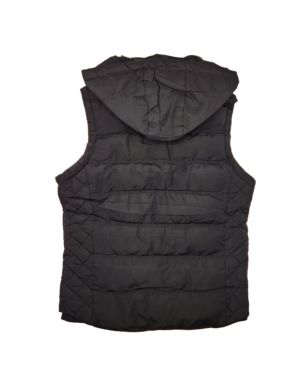 V.I.P. COLLECTION MEN'S FANCY VEST WITH DETACHABLE HOOD (BLACK)