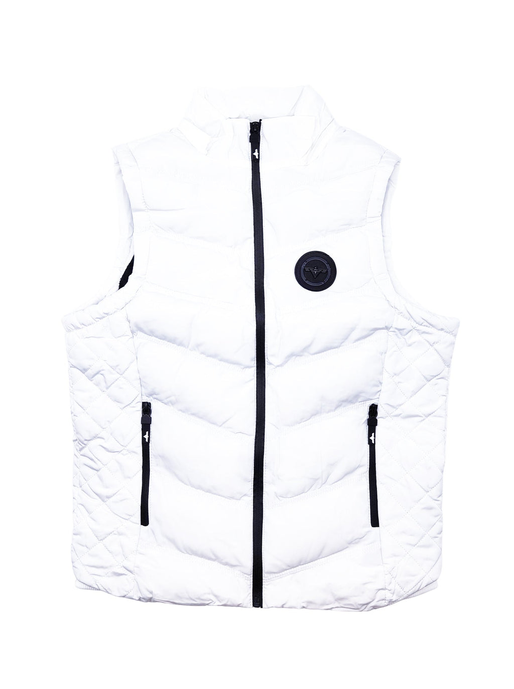 V.I.P. COLLECTION MEN'S FANCY VEST WITH DETACHABLE HOOD (WHITE)