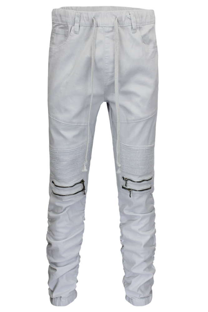 VICTORIOUS TWILL BUNGEE JOGGER (WHITE)