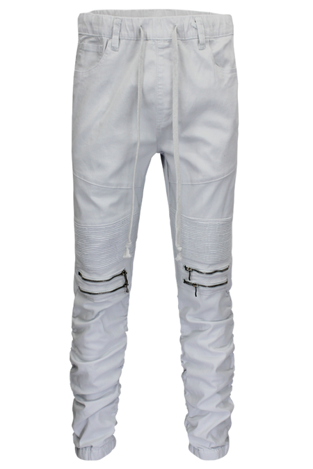 VICTORIOUS TWILL BUNGEE JOGGER (WHITE)