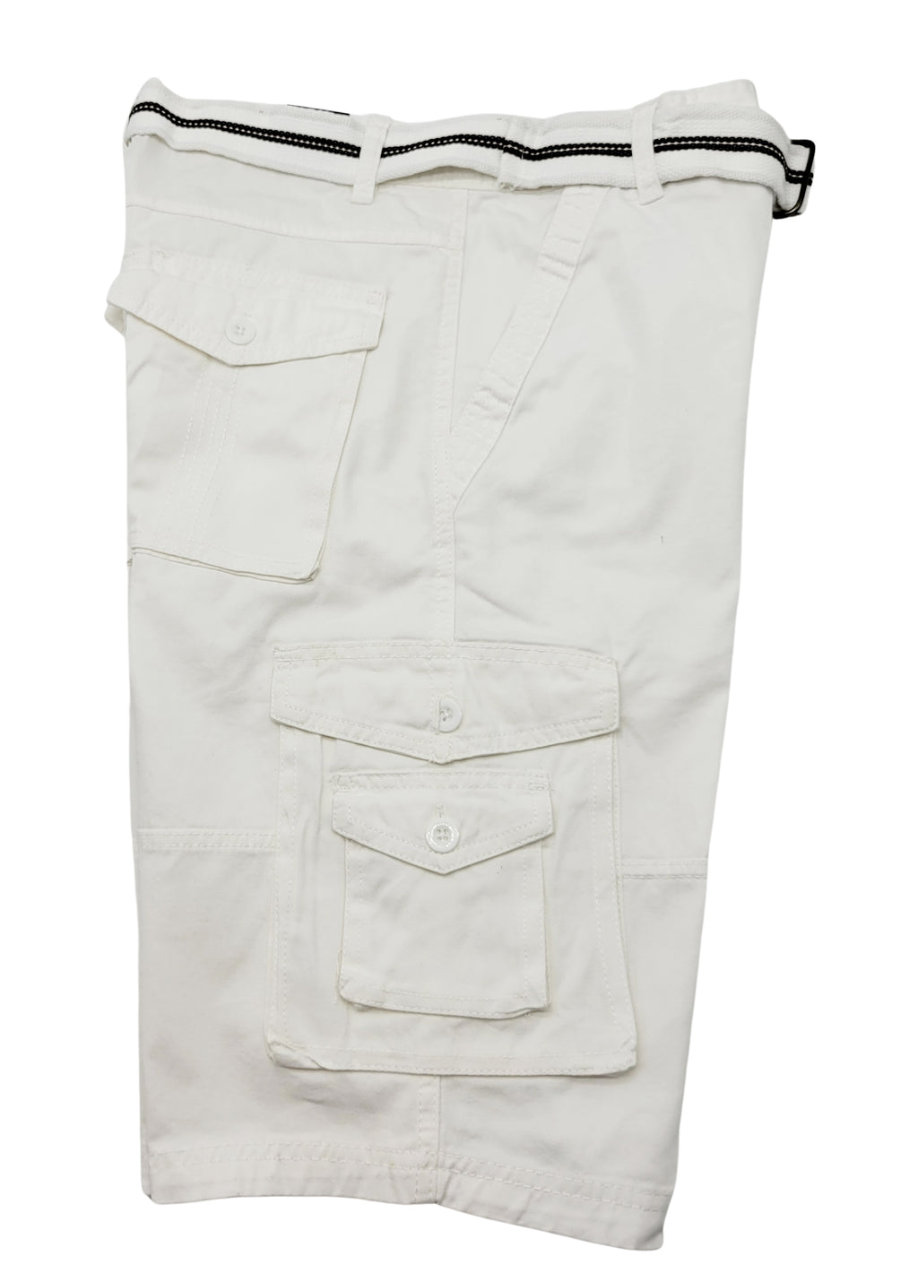 PLOREO CARGO BELTED SHORTS (WHITE)