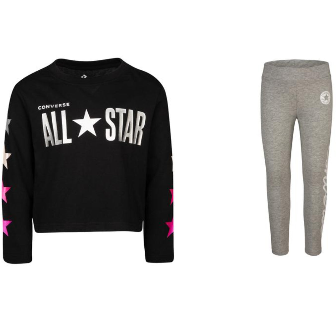 2 PCS ALL STAR CROP BOX LEGGING SET(KIDS SMALL-X-LARGE)