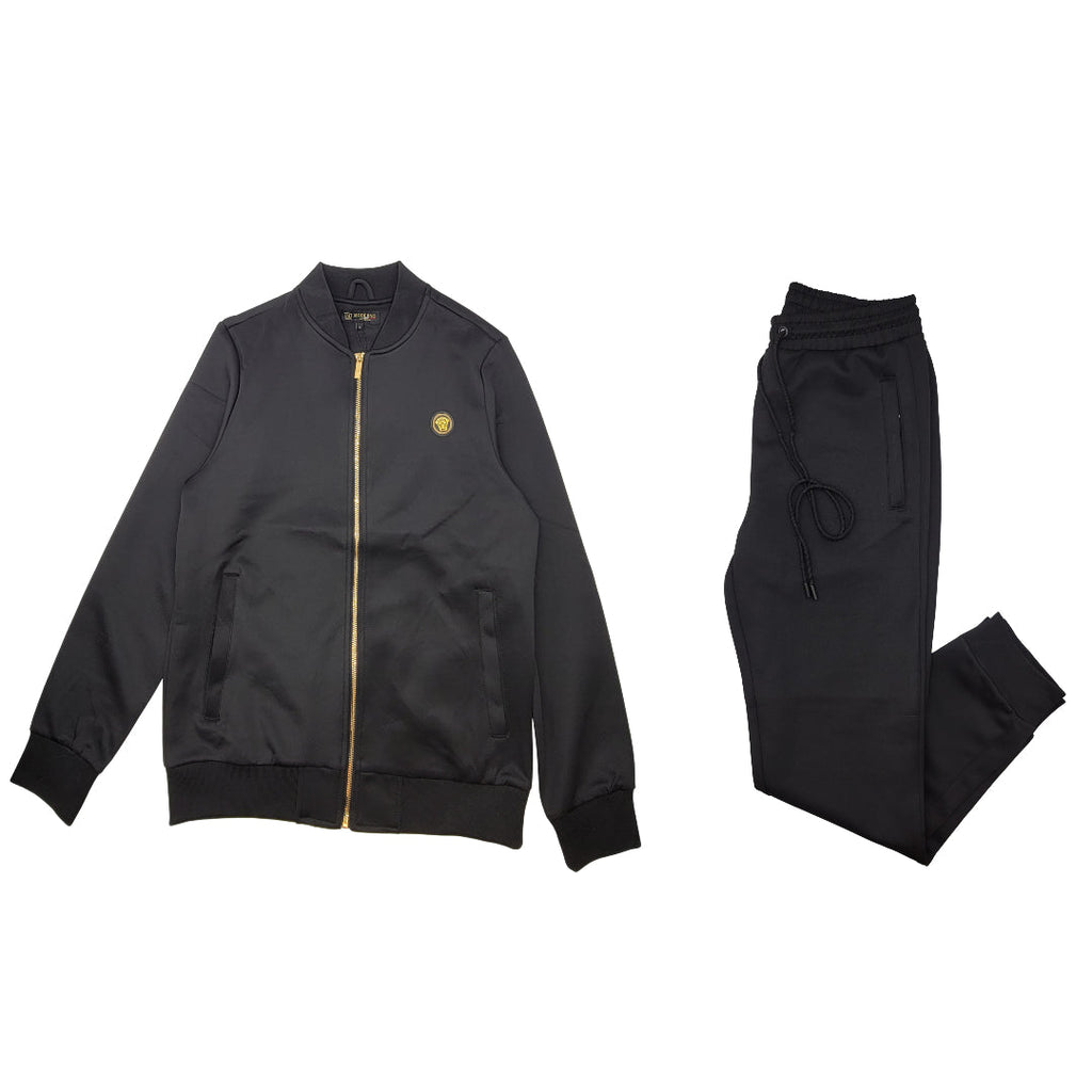 2 PCS FANCY MODERNO TRACKSUIT (BLACK MJST-572)
